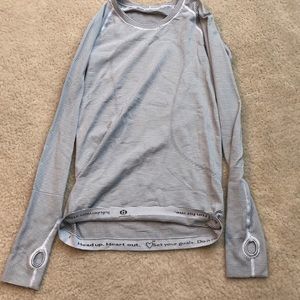 Lululemon running top with thumb holes